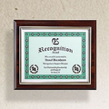 Walnut Finish Slide-In Certificate Plaque (9"x7")